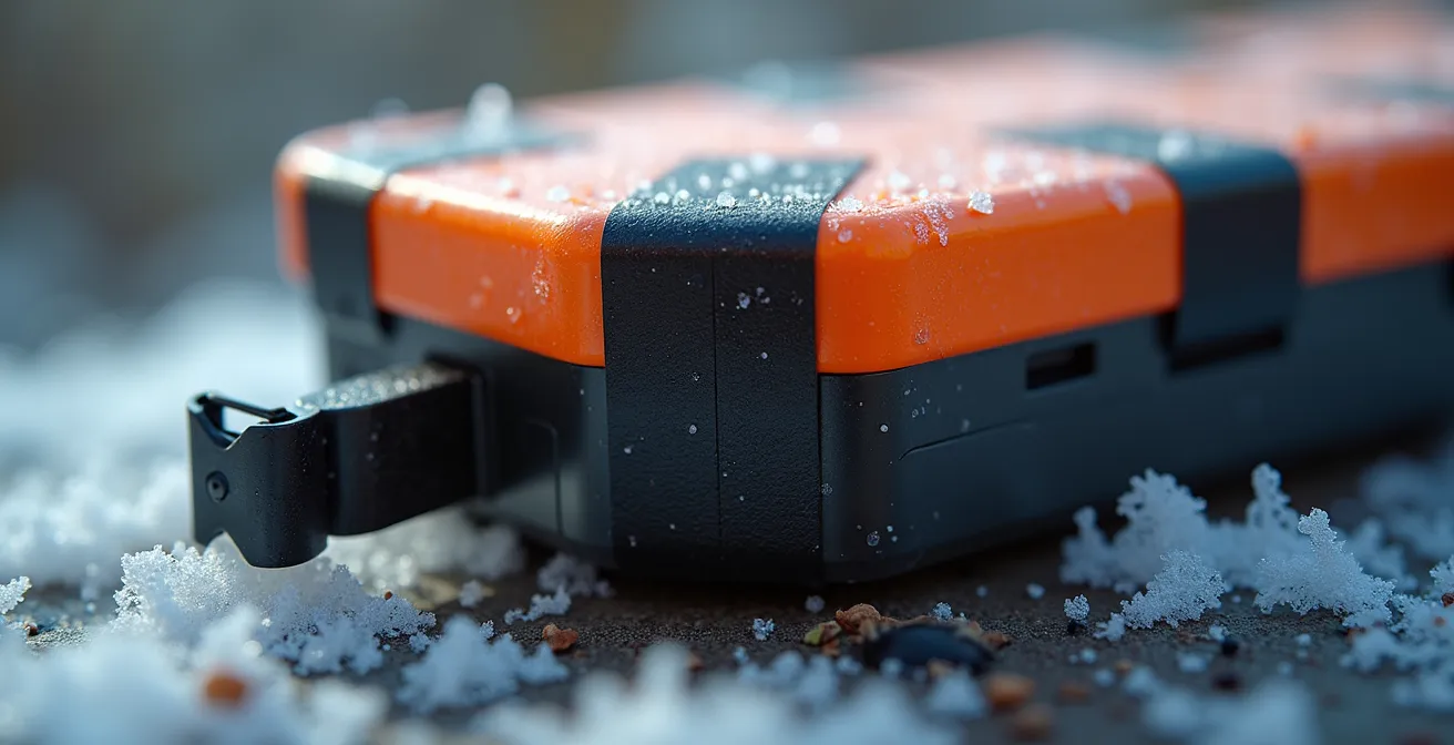 Batteries de drone avec système de chauffe-mains attachés pour protection hivernale