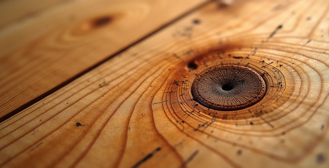 Texture détaillée du grain de bois d'érable québécois